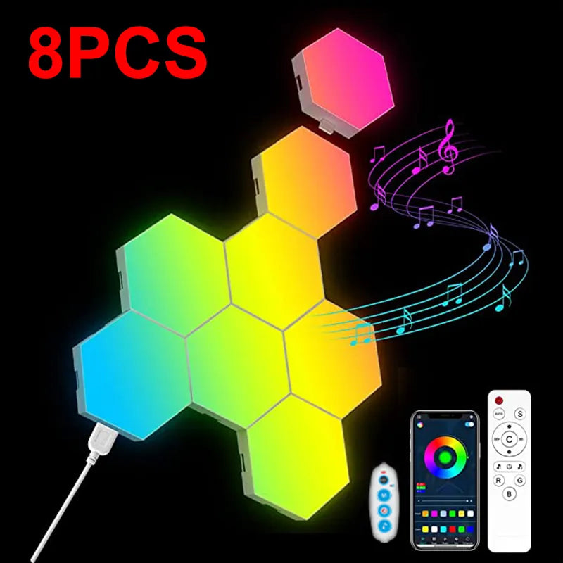 Buy LED RGB hexagon wall lights online