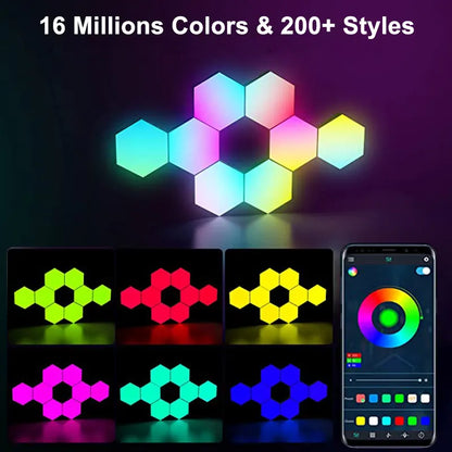 Buy LED RGB hexagon wall lights online