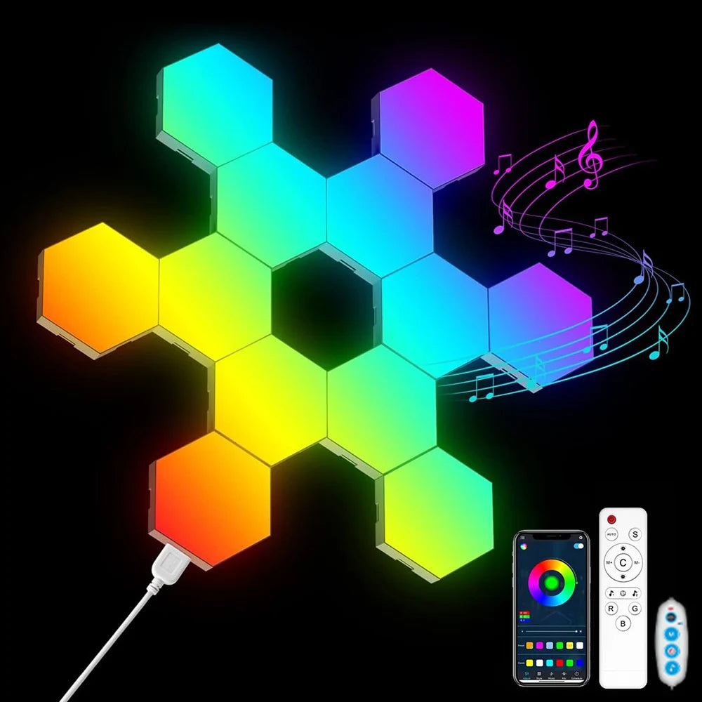 Buy LED RGB hexagon wall lights online