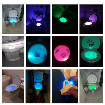 Colourful toilet sensor night light