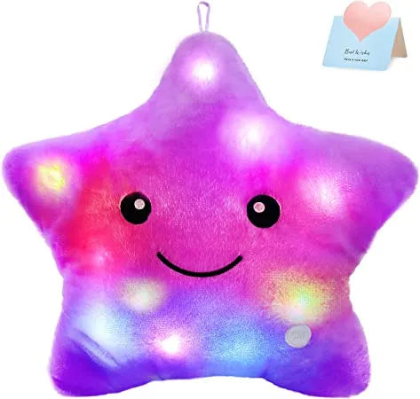 Buy purple LED star pillow online