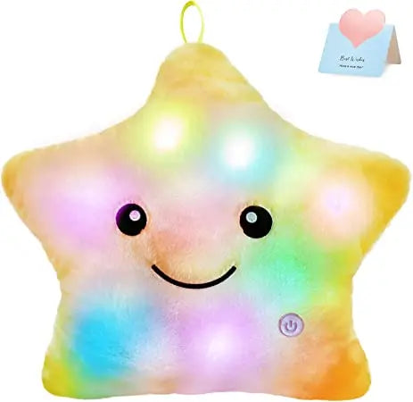 Buy yellow LED star pillow online