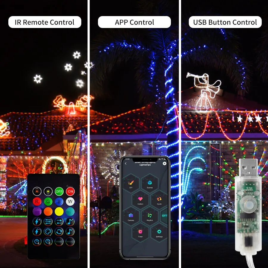 Different controls for LED lights