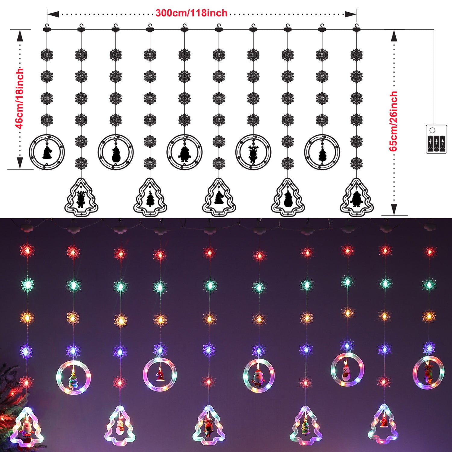 Specifications of festive string lights