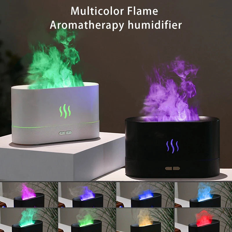 Buy white and black flame LED air humidifier and diffuser online